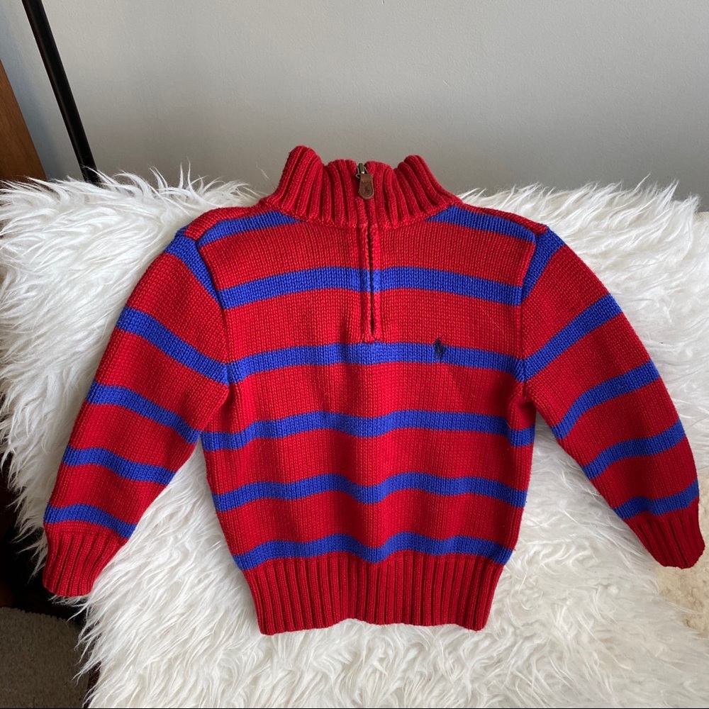 Polo Ralph Lauren 3T red and blue stripe sweater